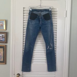 Citizens of Humanity size 29 maternity jeans. Skinny leg with distressing.